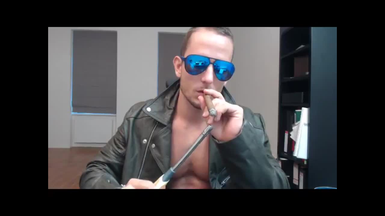 Boss with leather and cigar
