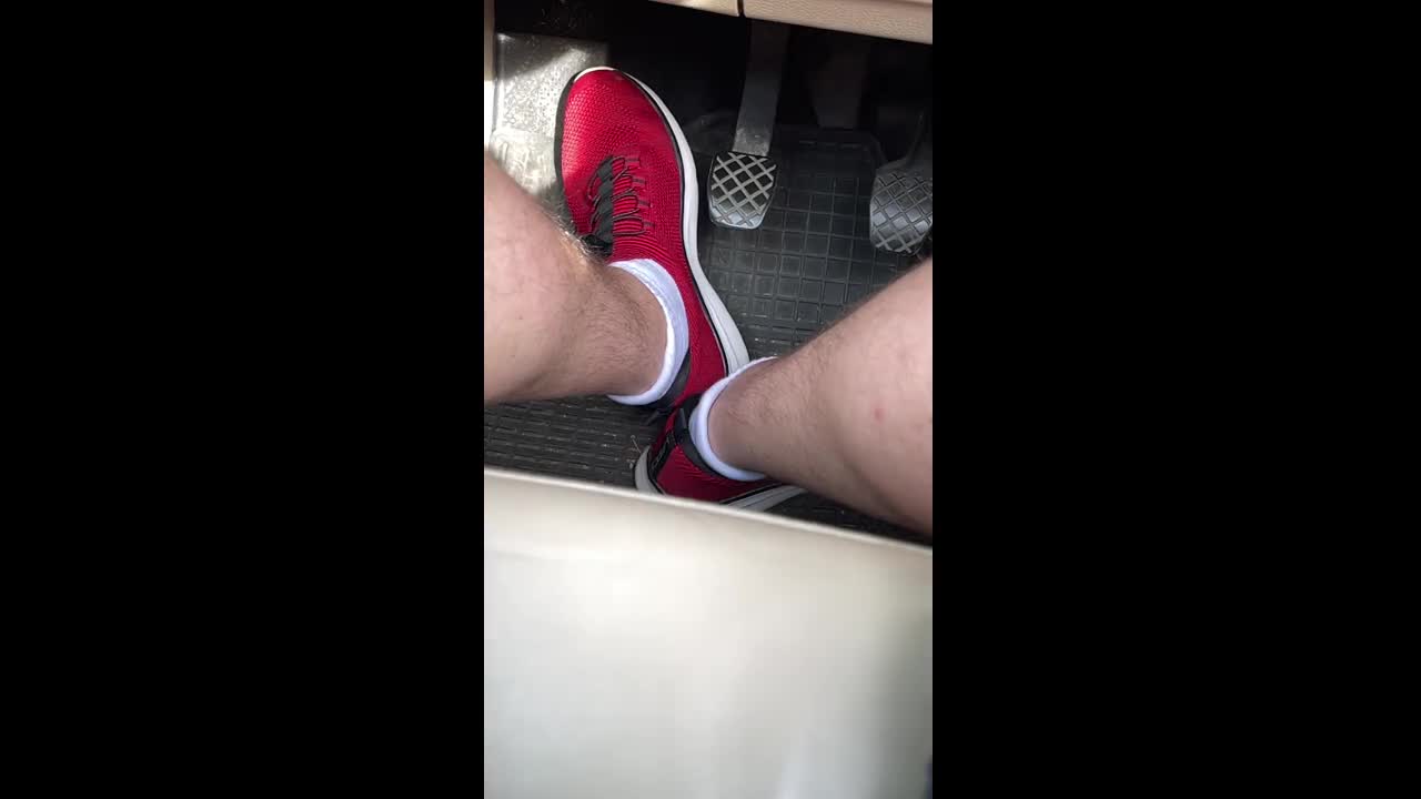 Relaxing feet in Car