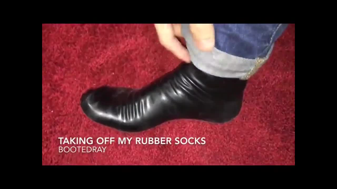Taking Off my Rubber Socks over DIRTY SMELLY SOCKS