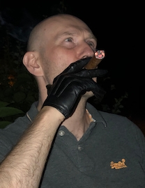 SmSkin enjoying a cigar