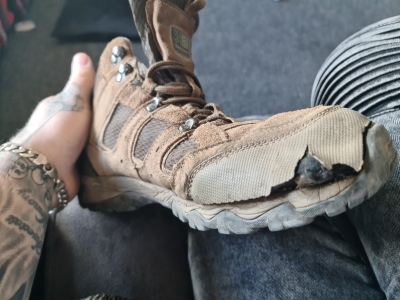 My work boots have seen better days! Any takers on getting me some more?