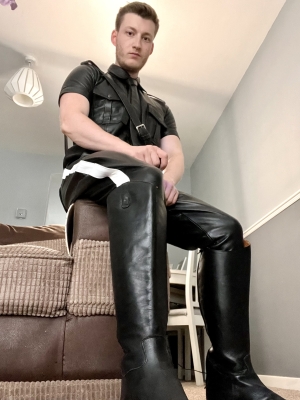 On your knees and at my boots is where you belong
