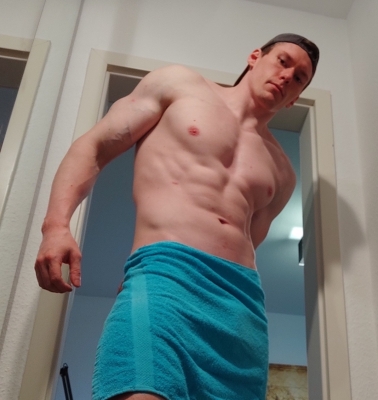 Shower done. Time to worship your KING. $kype: godofabs