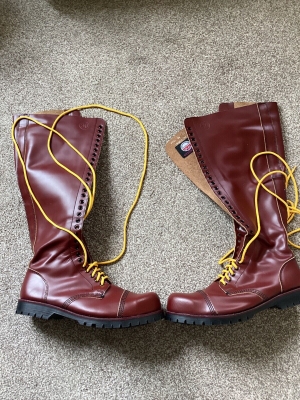 New Cherry red 30 Hole Underground Rangers ready for Subs and Slaves to get down and lick them hard as fuck